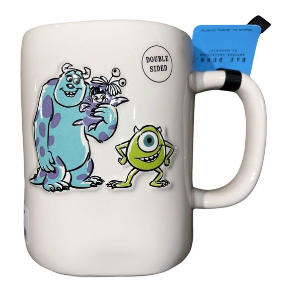 Rae Dunn Disney/Pixar Monster's Inc "THE SCREAM TEAM" Sully, Mike & Boo Mug NWT - Picture 2 of 5